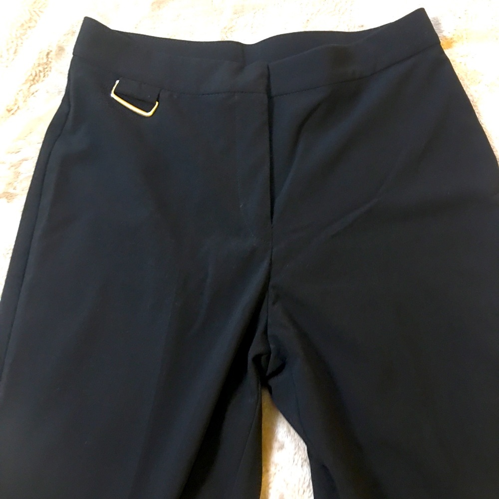 S.C. & Co black dress pants metal square ring detail Size 8P